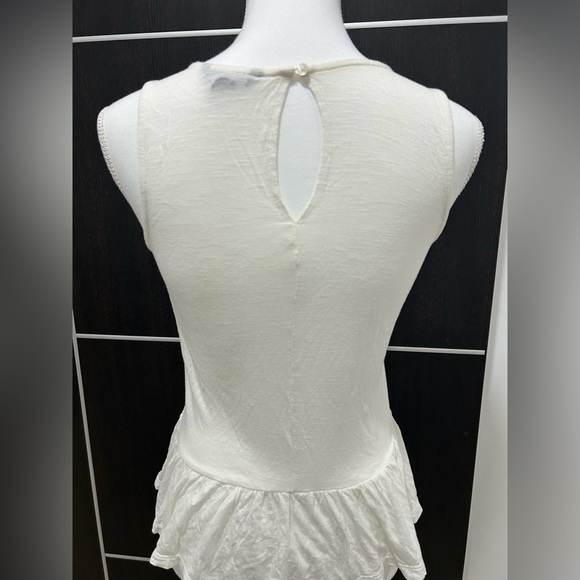 American Eagle Outfitters Cream Lace Tank Top - Picture 2 of 6